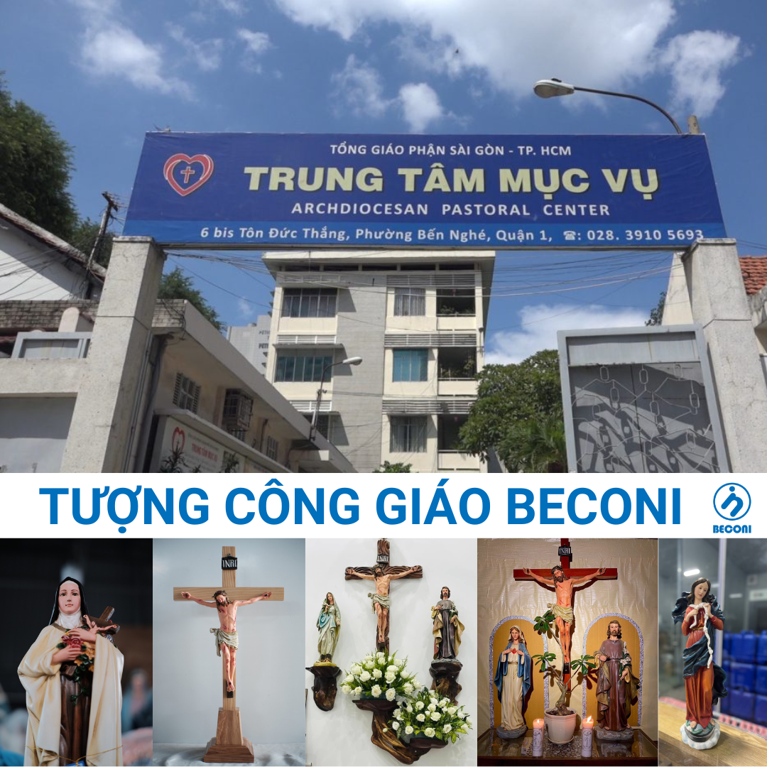 Tượng Công Giáo Beconi tại Trung tâm Mục Vụ TGP Sài Gòn