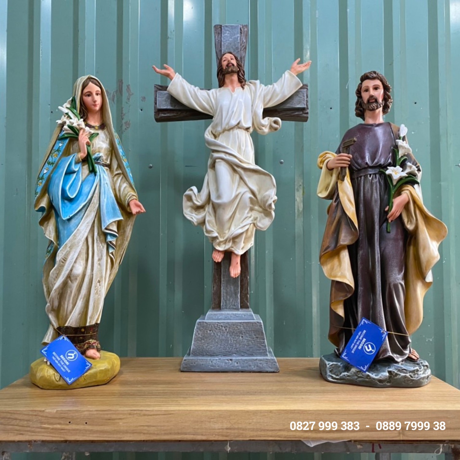 Tượng Bàn Thờ Thiên Chúa 60 cm – thánh giá 80 cm