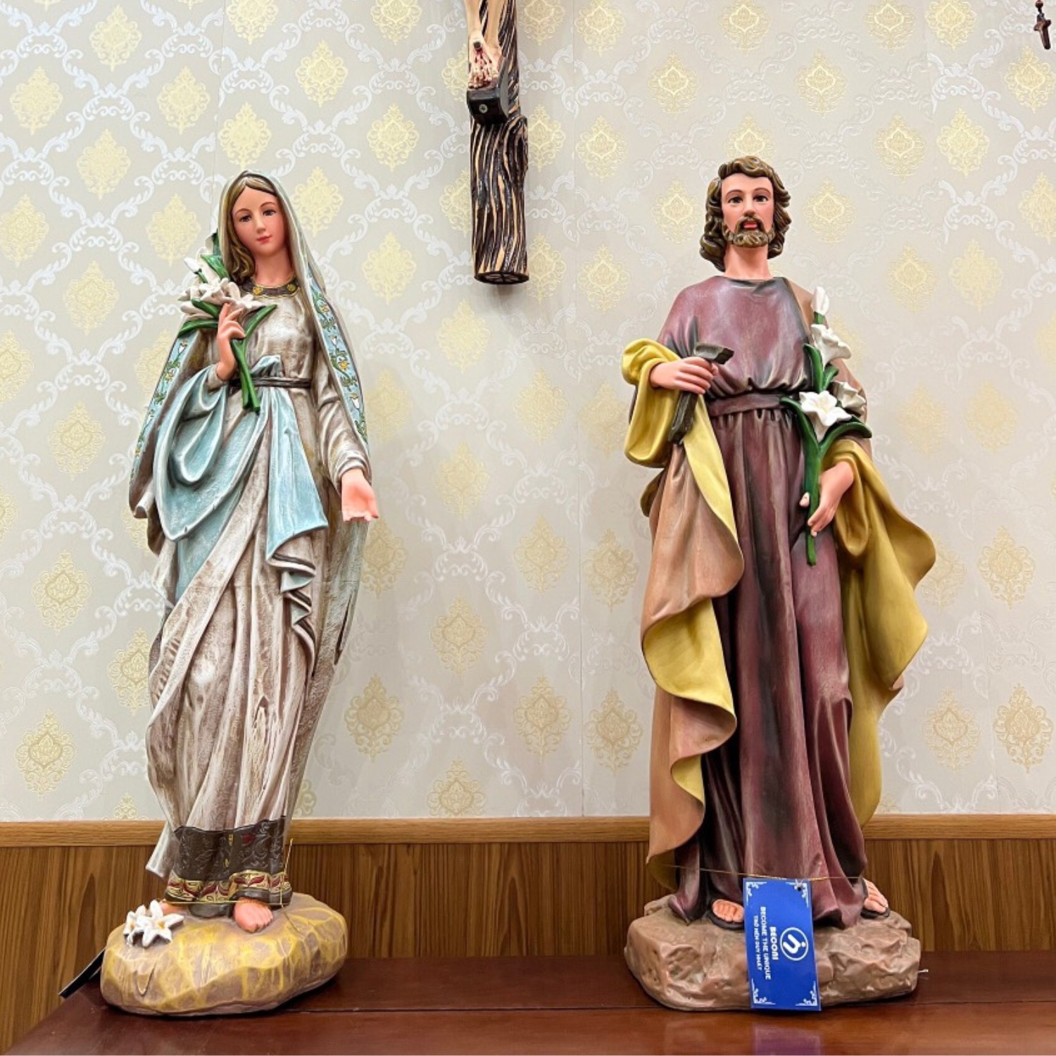 Tượng Đức Mẹ Maria và Thánh Giuse cao 70 cm – T70