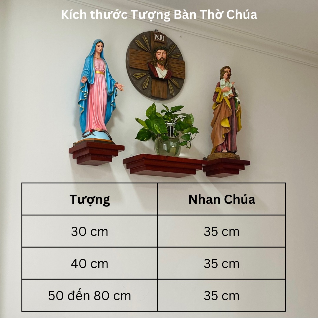 Kích Thước Bàn Thờ Chúa, Tượng Bàn Thờ Công Giáo phòng khách