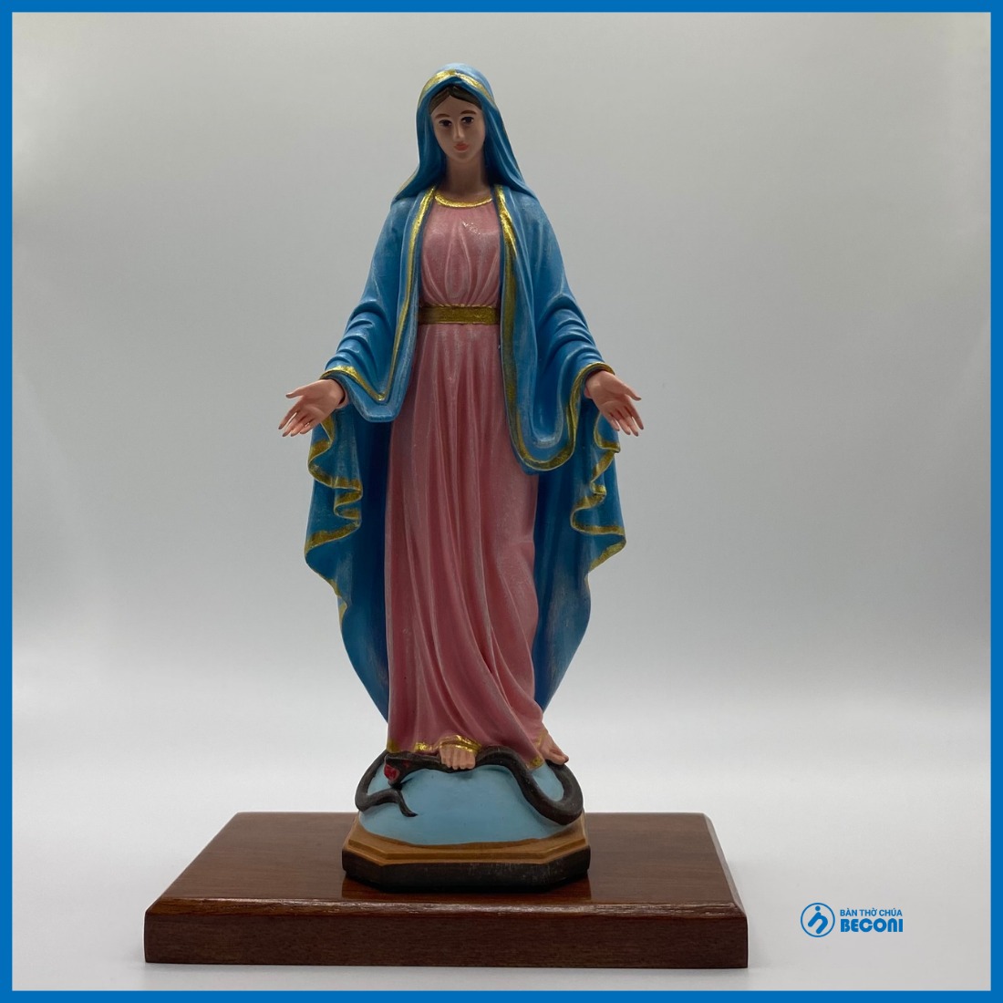 Our Lady of Grace Virgin Mary Figurine | Hand-Painted Catholic Statue