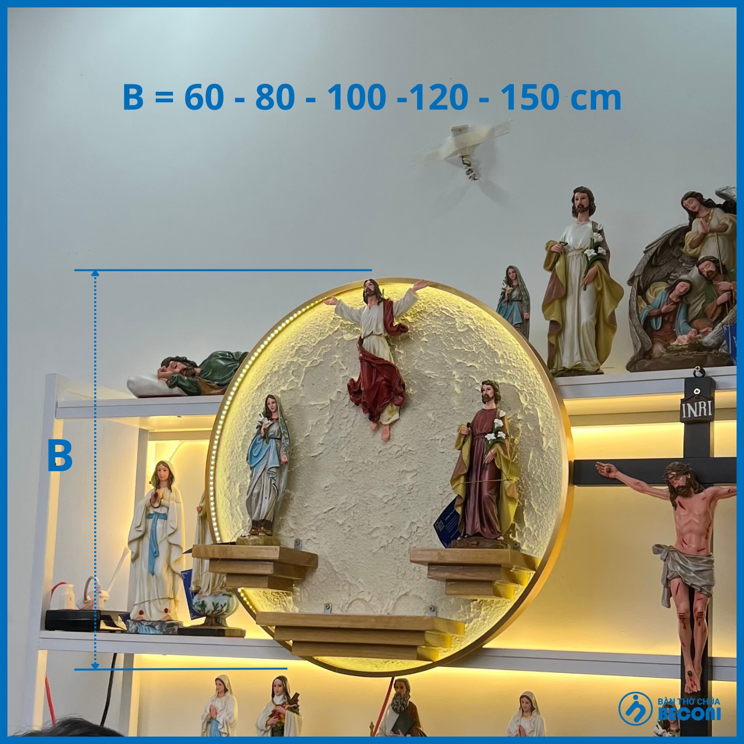 Bàn Thờ Chúa Mini hình tròn đường kính 60 cm