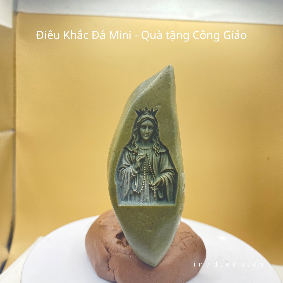 Phù điêu Đức Mẹ Mân Côi Mini