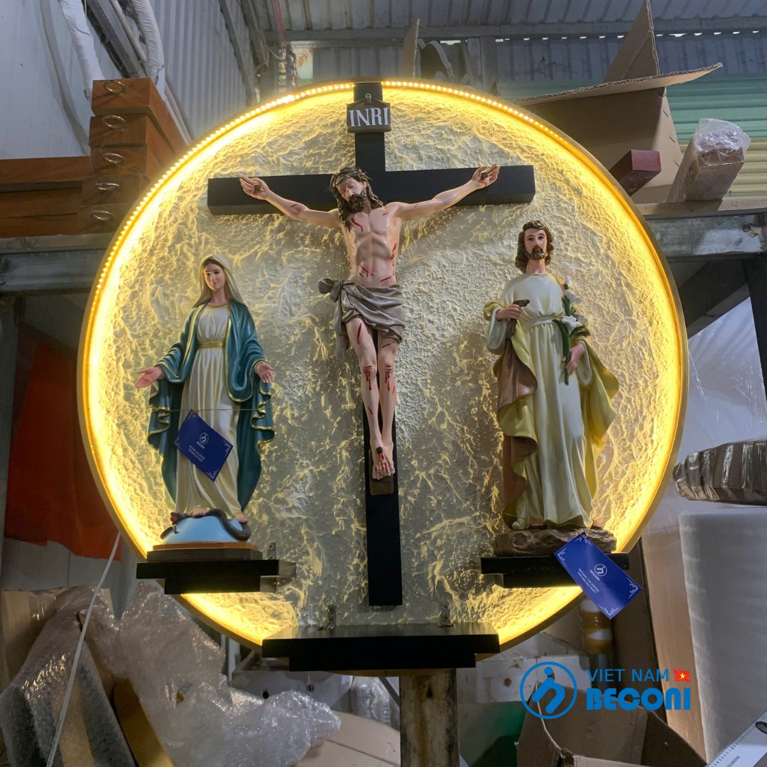 Mẫu Bàn Thờ Công Giáo BECONI Đơn Giản – Bàn Thờ Treo Tường, Bàn Thờ Nhỏ, Phù Hợp Nhà Phố HCM