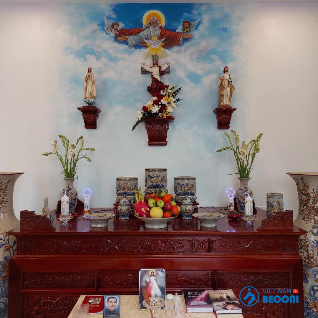 Bàn Thờ Công Giáo phòng khách tượng 4 tấc